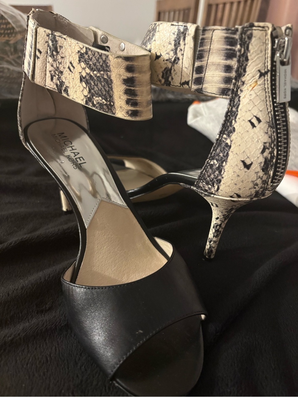 Michael Kors D’Orsay Snake-Print heels